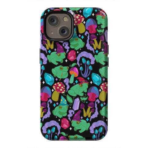 Magical Mushroom Frogs Pattern Phone Case